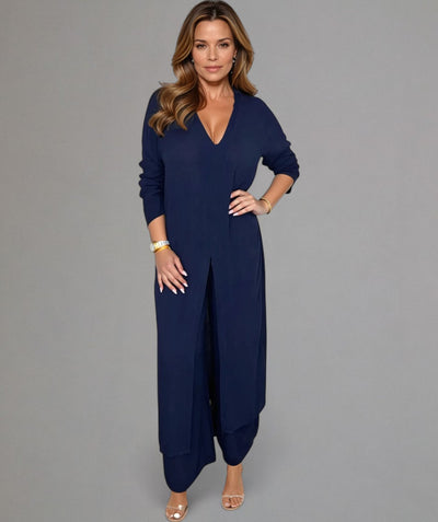 Amira - Stijlvolle set met lange blouse & wijde broek