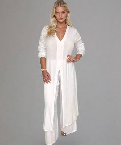 Amira - Stijlvolle set met lange blouse & wijde broek