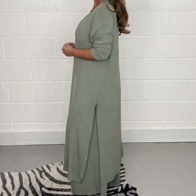 Amira - Stijlvolle set met lange blouse & wijde broek