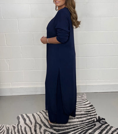 Amira - Stijlvolle set met lange blouse & wijde broek