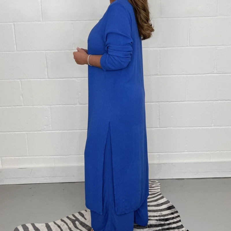 Amira - Stijlvolle set met lange blouse & wijde broek