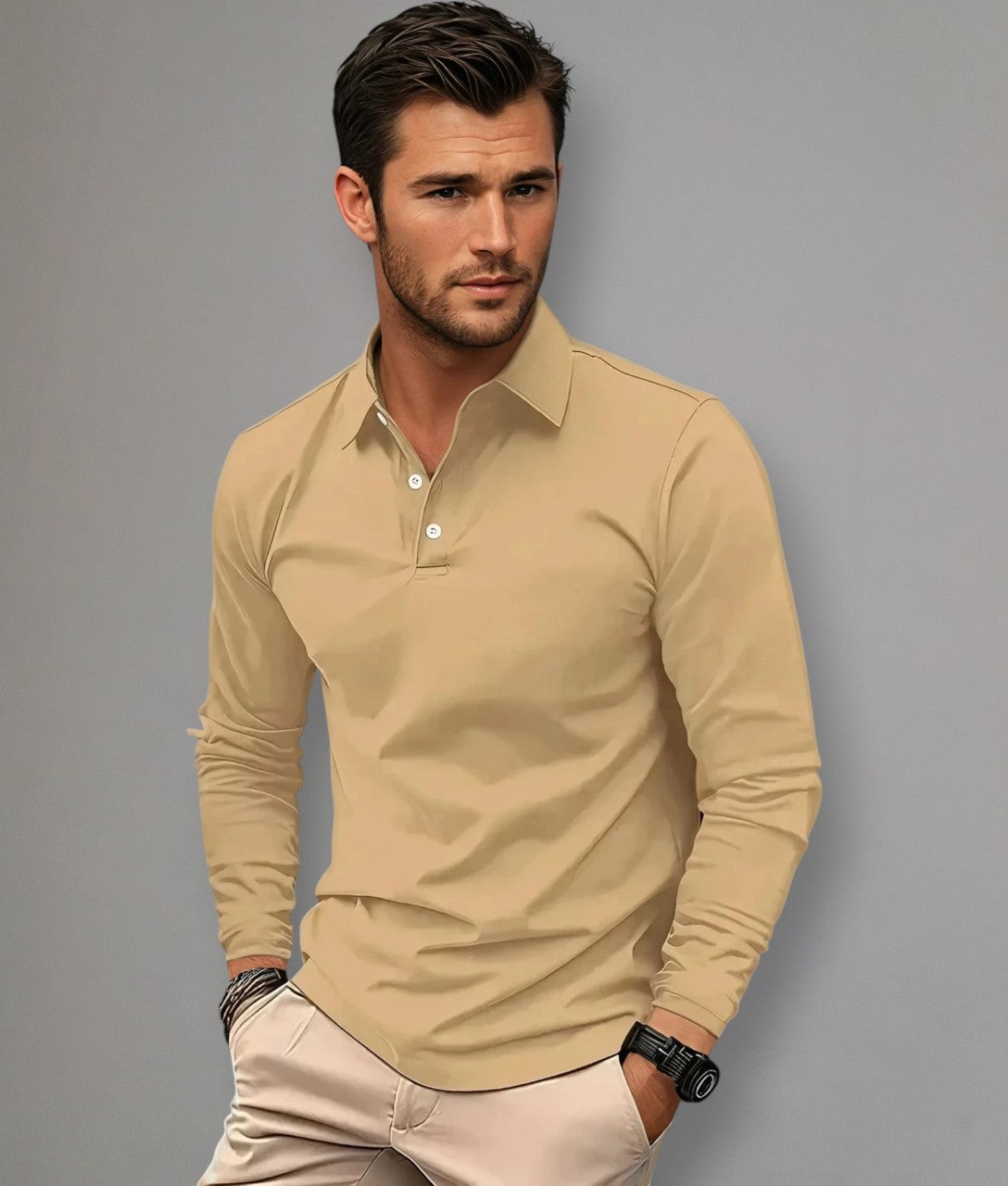 Luca - Poloshirt met lange mouwen