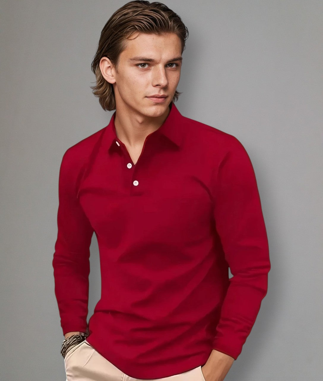 Luca - Poloshirt met lange mouwen
