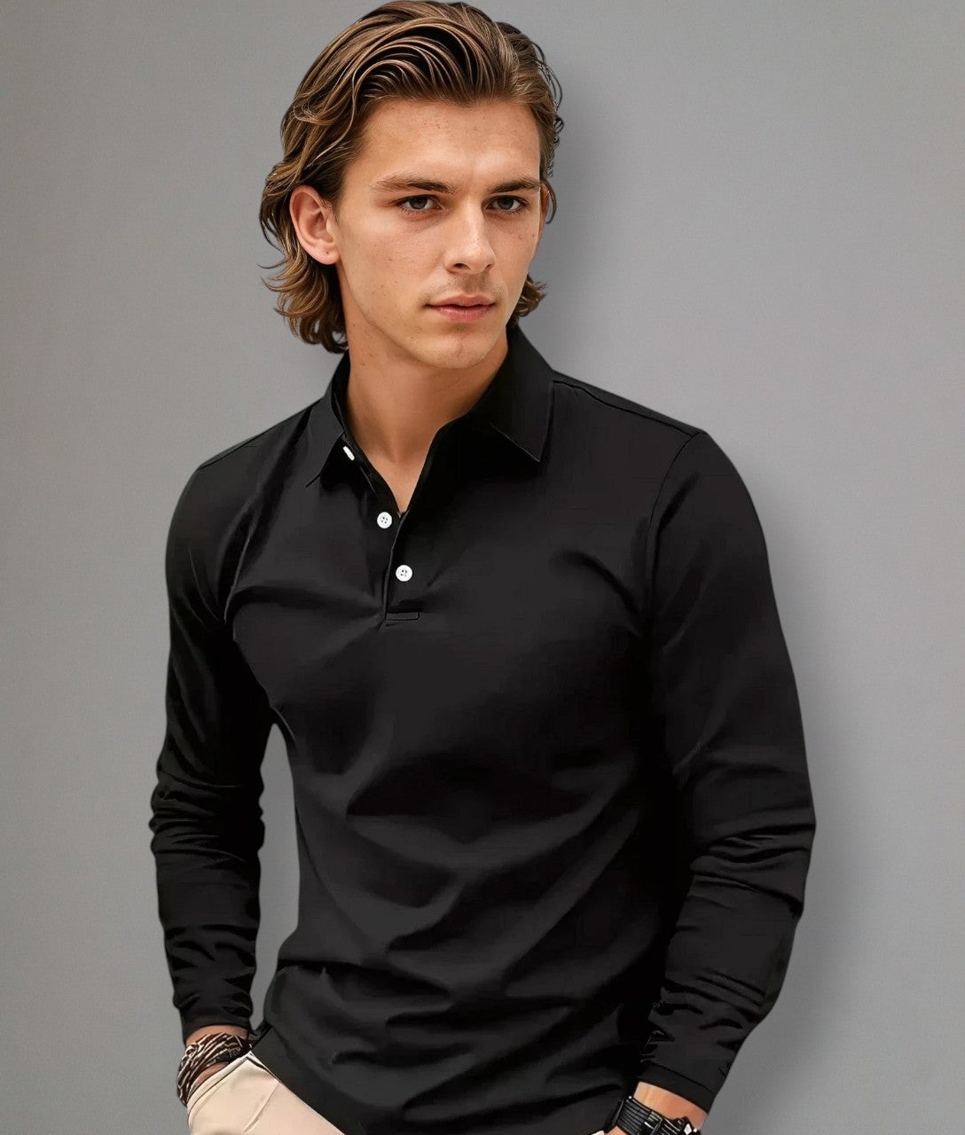 Luca - Poloshirt met lange mouwen