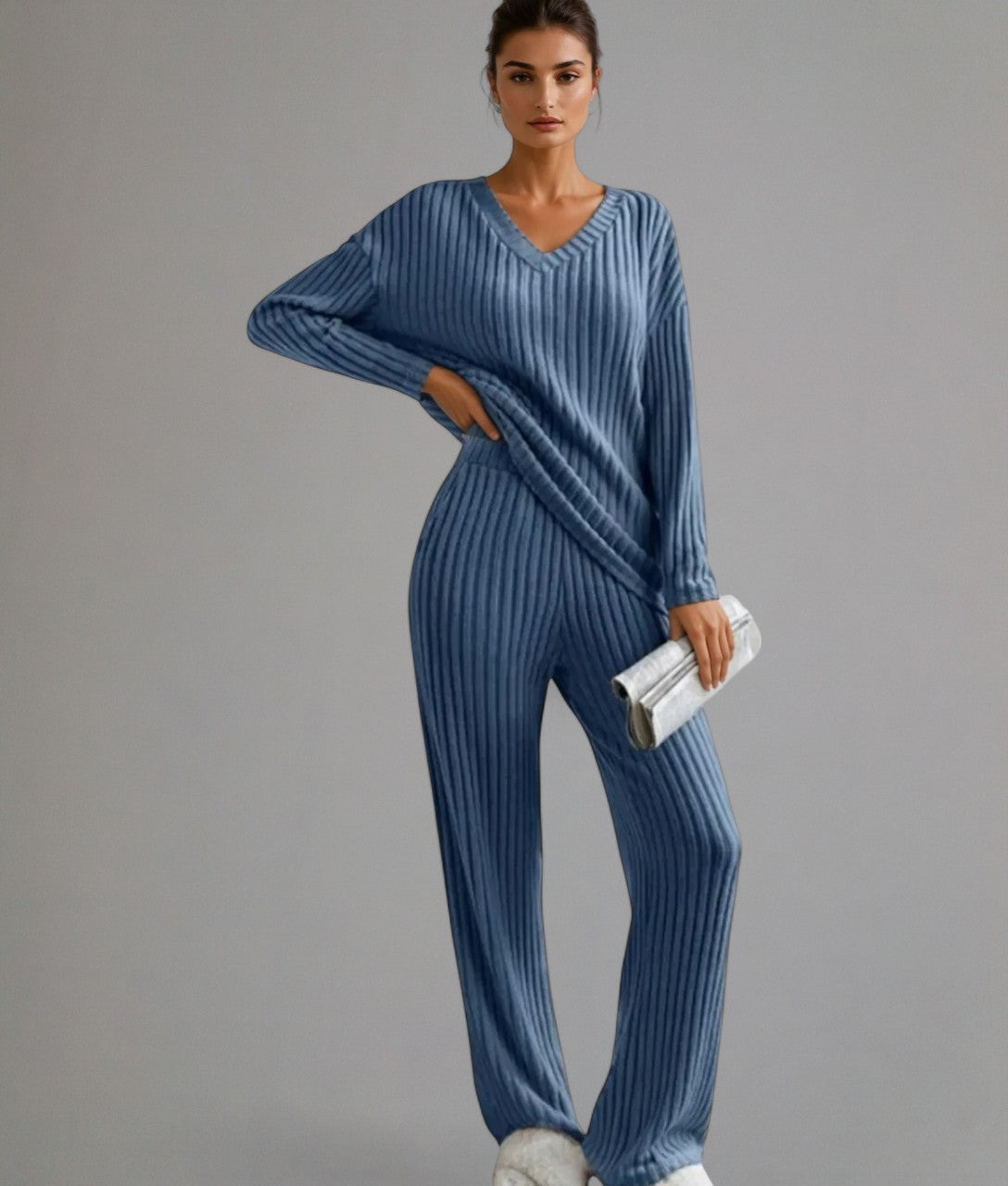 Marleau - Geribbelde lounge set