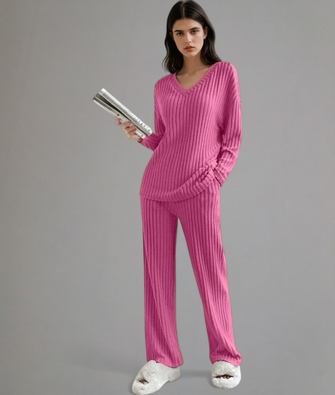 Marleau - Geribbelde lounge set